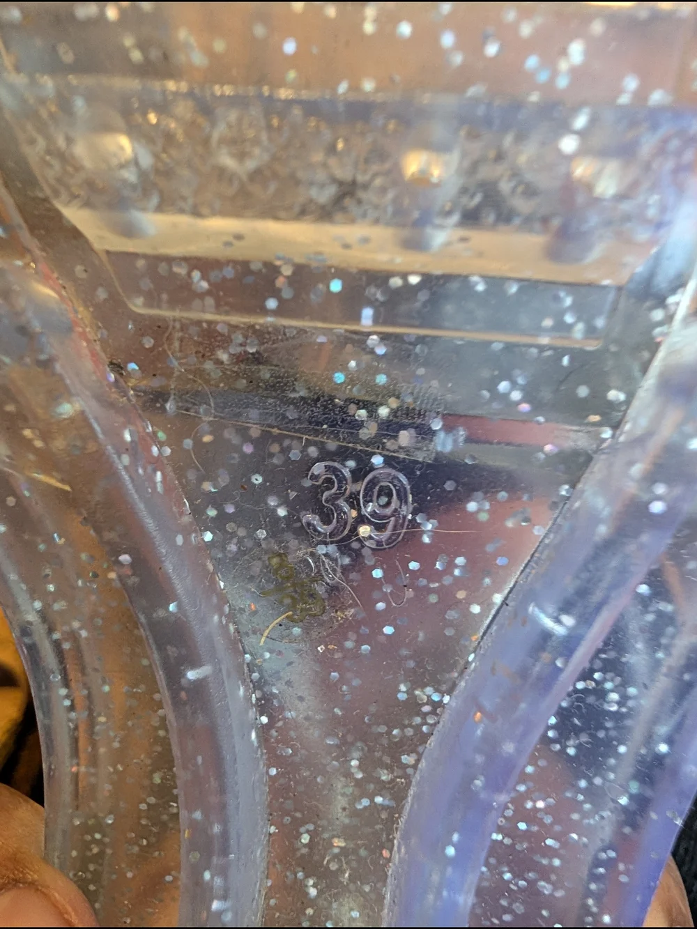 Clear Jelly Sandals with Glitter - Size 39